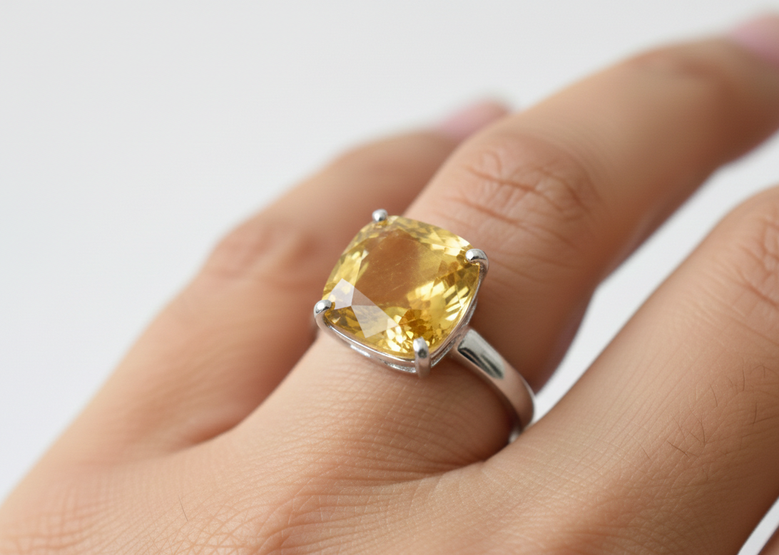 Yellow Sapphire Natural Pukhraj Stone